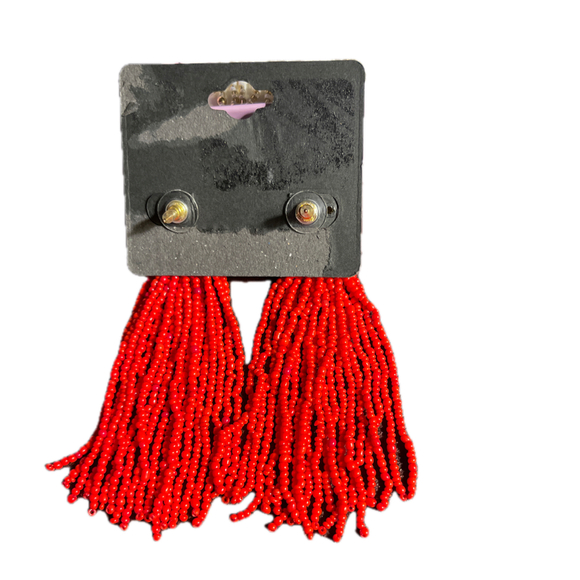 2 New Pairs Nicole Miller Dangle Seed Bead Earrings Gold Tone 3L - Picture 8 of 11